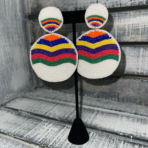 Festive Seed Bead Earrings - Picture 1 of 1